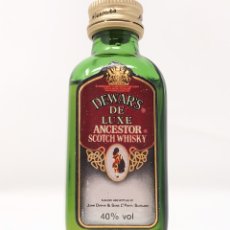 Otras Botellas y Bebidas Antiguas de colección: DEWAR’S ANCESTOR DELUXE SCOTCH WHISKY, DE LOS AÑOS 80, DE 5CL, MINIATURA/BOTELLÍN