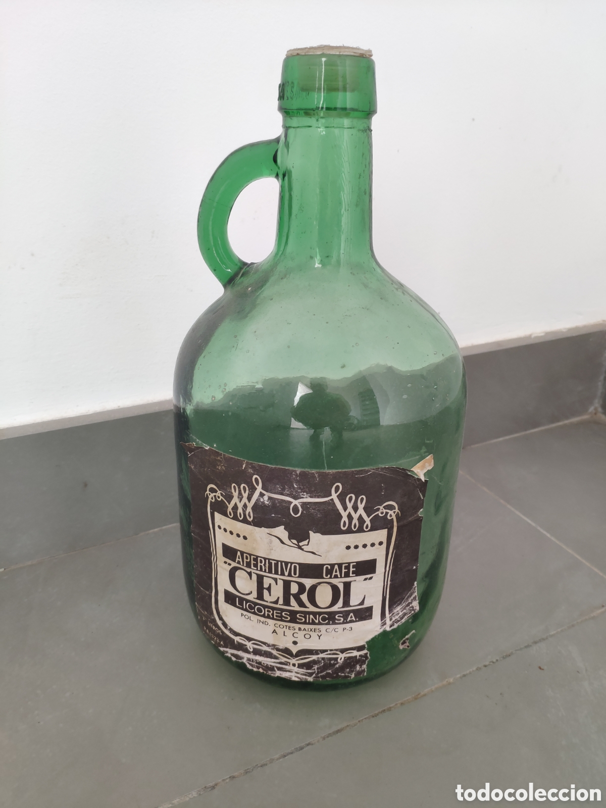 antigua botella garrafa damajuana vidrio viresa - Compra venta en  todocoleccion