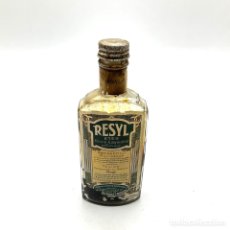 Otras Botellas y Bebidas Antiguas de colección: RESYL ETER GLICERO-GUAYACOLICO SOLUBLE - ANTISÉPTICO PULMONAR - ANTIGUA BOTELLA MÉDICA FARMACIA