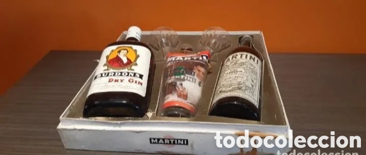 Otras botellas y bebidas antiguas de colecci&oacute;n: Estuche MARTINI - Foto 7