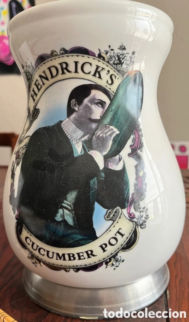 Otras botellas y bebidas antiguas de colecci&oacute;n: Bote hendricks - Foto 2
