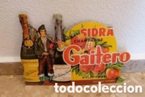 Otras botellas y bebidas antiguas de colecci&oacute;n: Sidra el gaitero - Foto 2