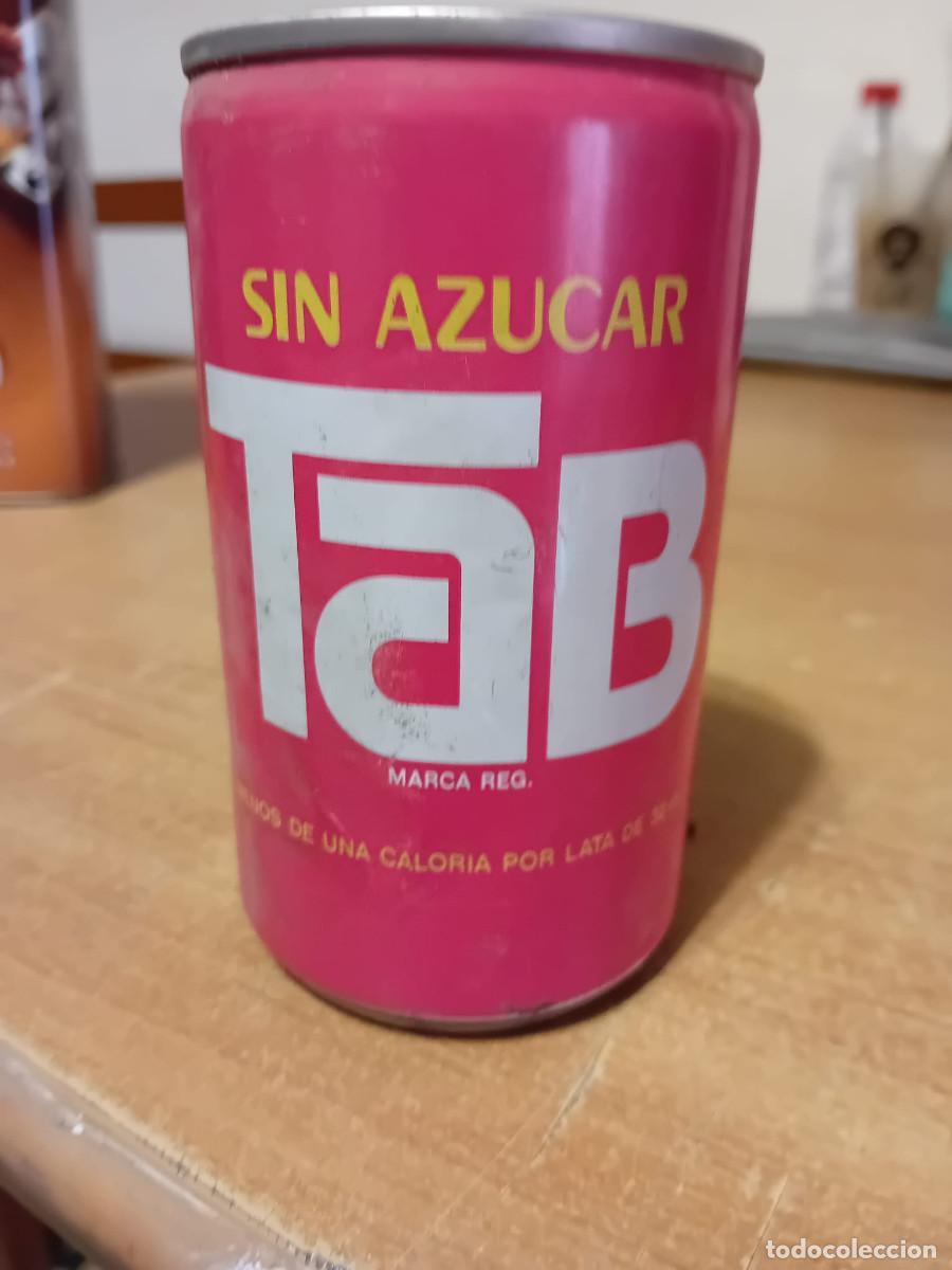Otras botellas y bebidas antiguas de colecci&oacute;n: lata tab antigua lata a&ntilde;os 80-90 de tab sin azucar . bote