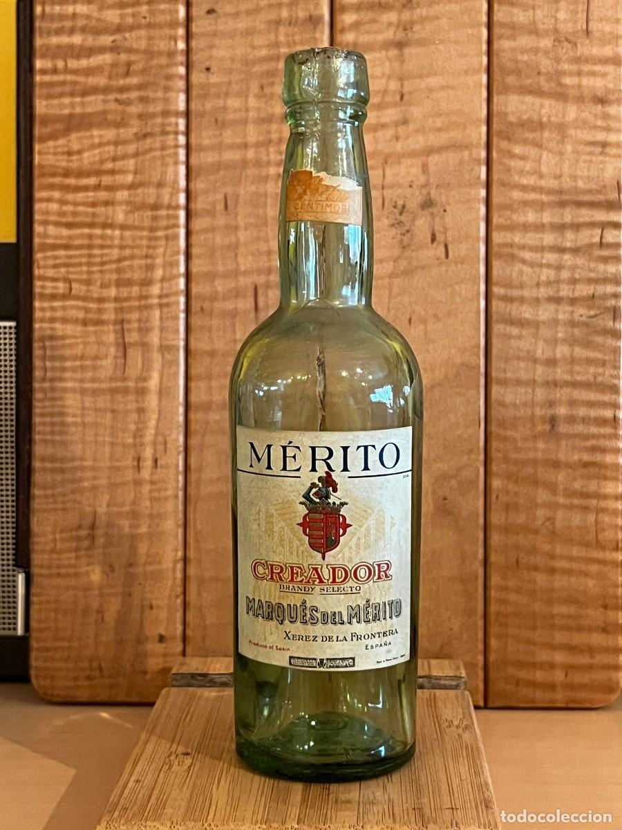 Otras botellas y bebidas antiguas de colecci&oacute;n: Mini botella brandy Creador - Foto 1