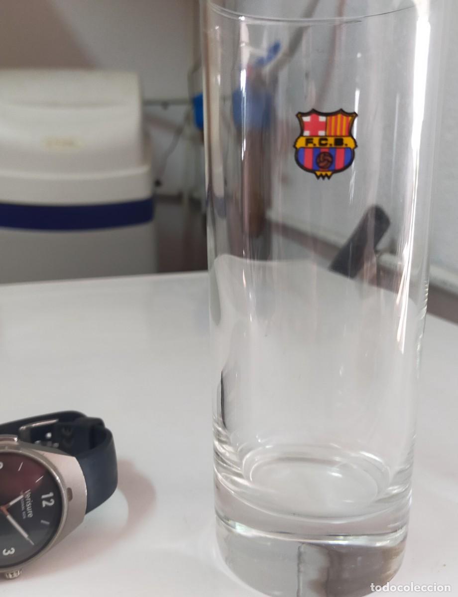 Colecionismo de Outras Garrafas e Bebidas: VASO DE TUBO CON EL ESCUDO DEL BARCELONA ESTAMPADO