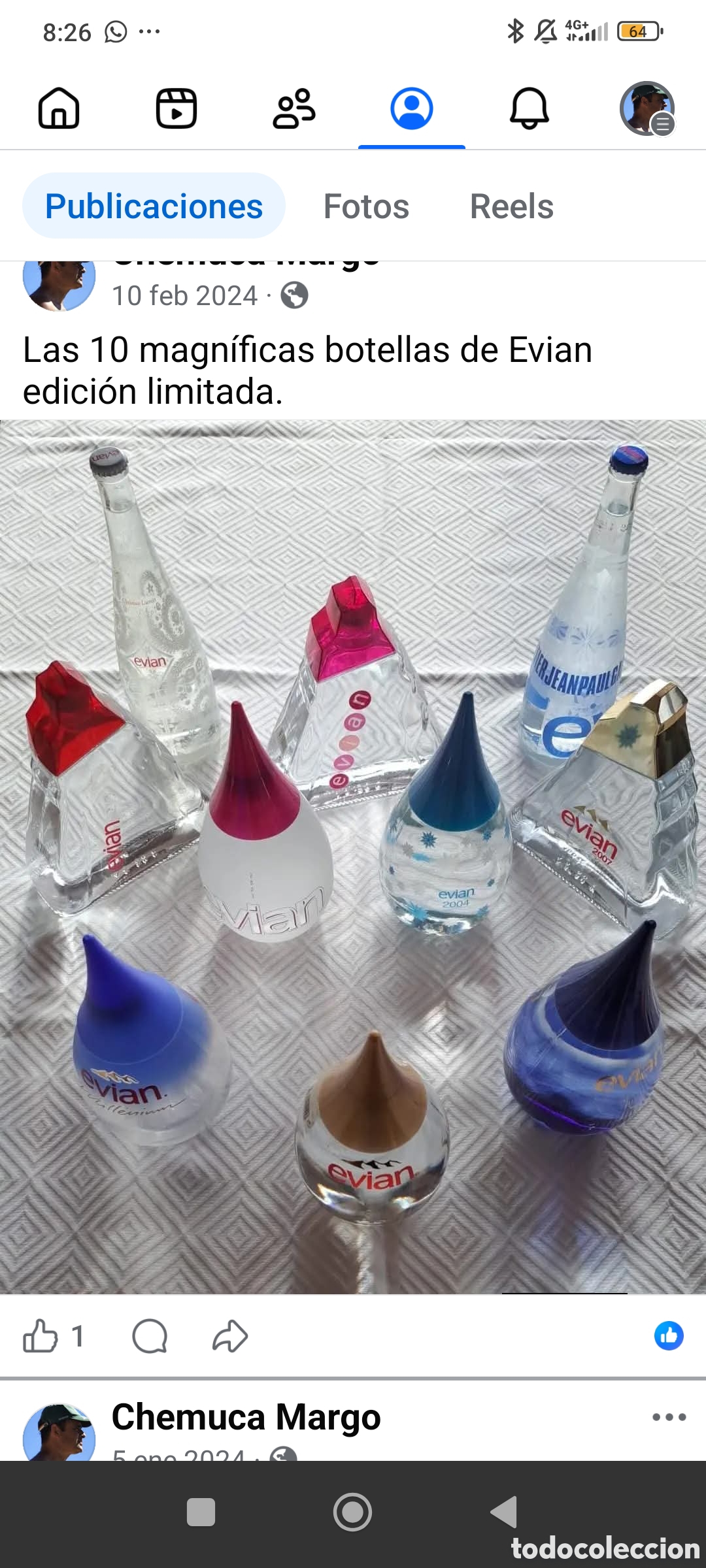 Otras botellas y bebidas antiguas de colecci&oacute;n: 10 primeras botellas Evian millenium - Foto 1
