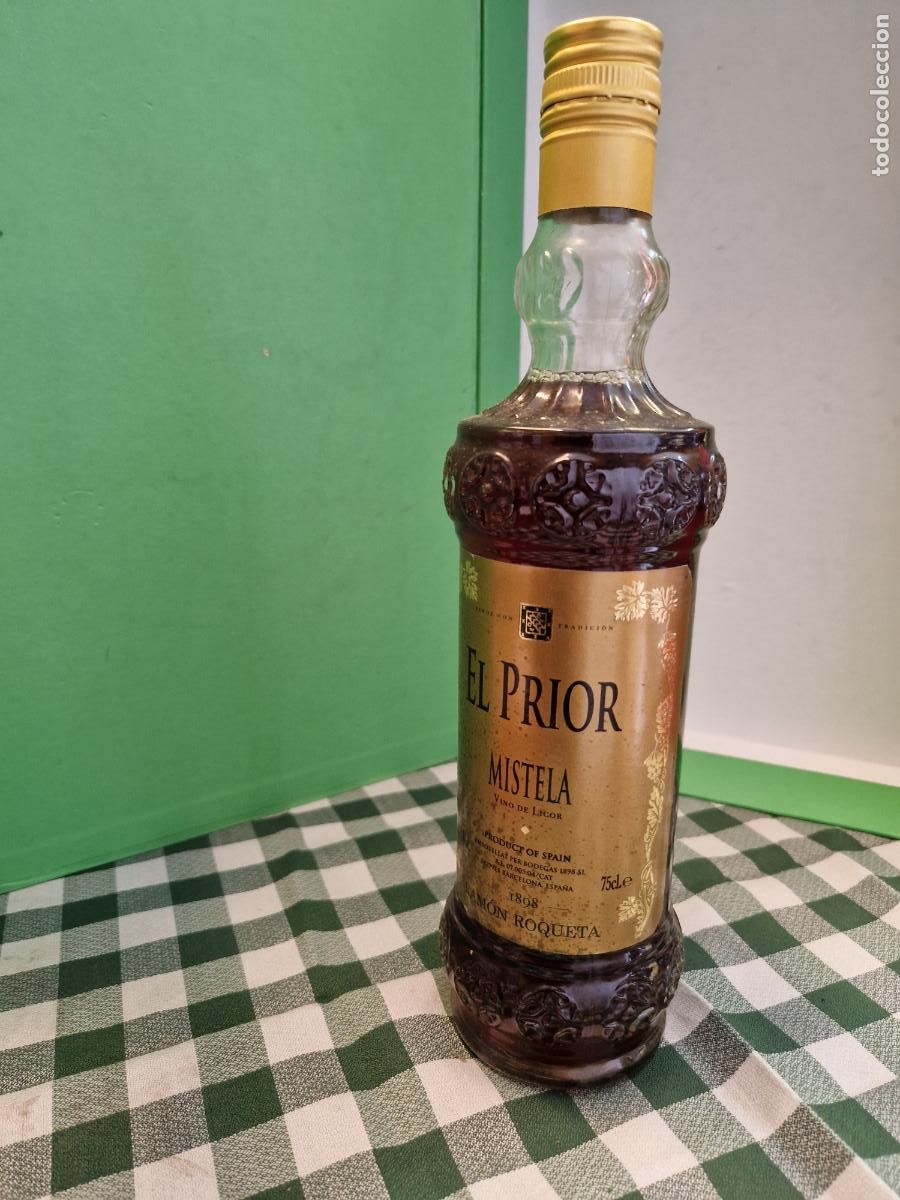 Otras Botellas y Bebidas Antiguas de colecci&oacute;n: BONITA BOTELLA DE LICOR. EL PRIOR MISTELA.