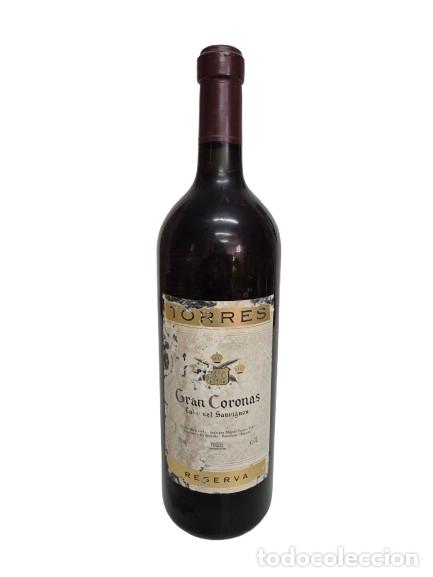 Collectionnisme d'Autres Bouteilles et Boissons : Decorativa Botella Magnum - Vino, Torres Gran Coronas - Altura 46 cm - Vac&iacute;a
