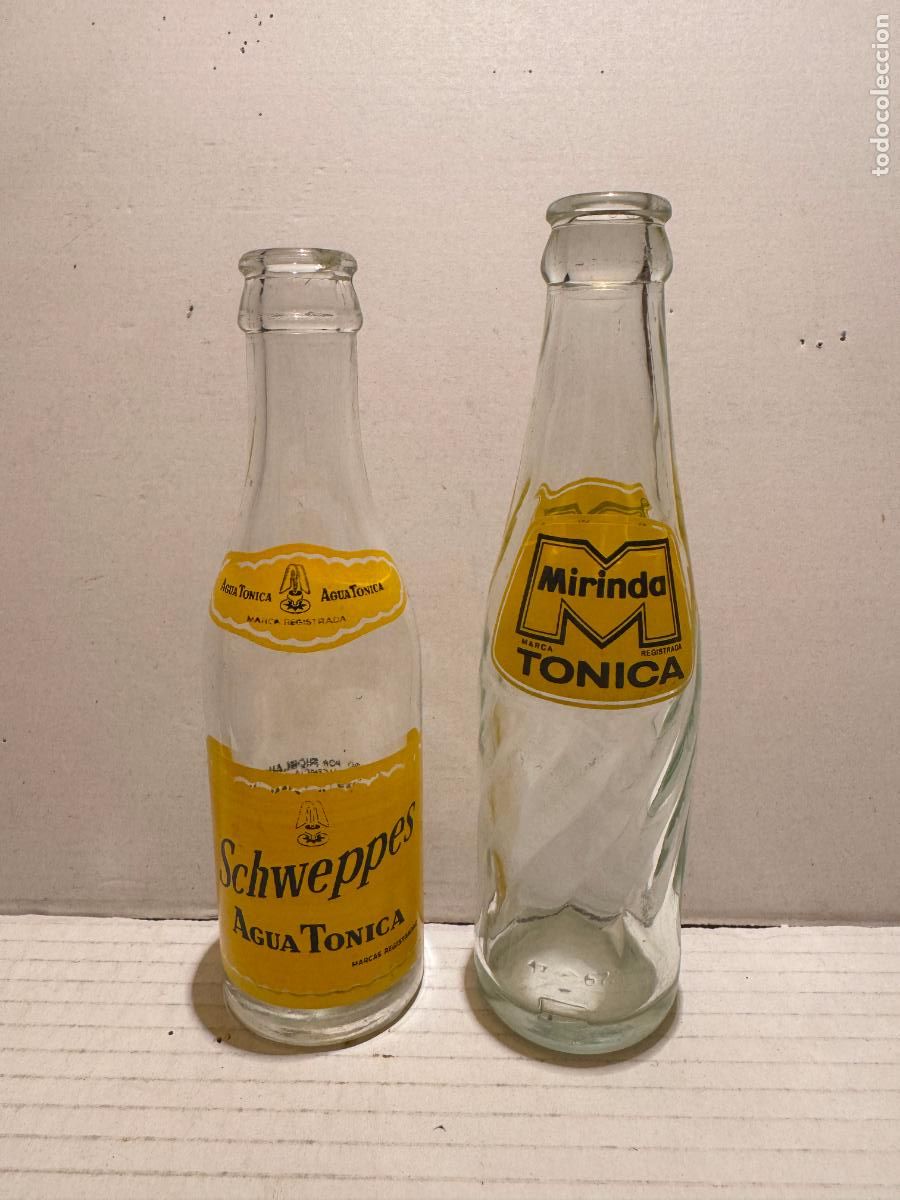 Otras Botellas y Bebidas Antiguas de colecci&oacute;n: LOTE DE 2 BOTELLAS ANTIGUAS DE T&Oacute;NICA - MIRINDA Y SCHWEPPES