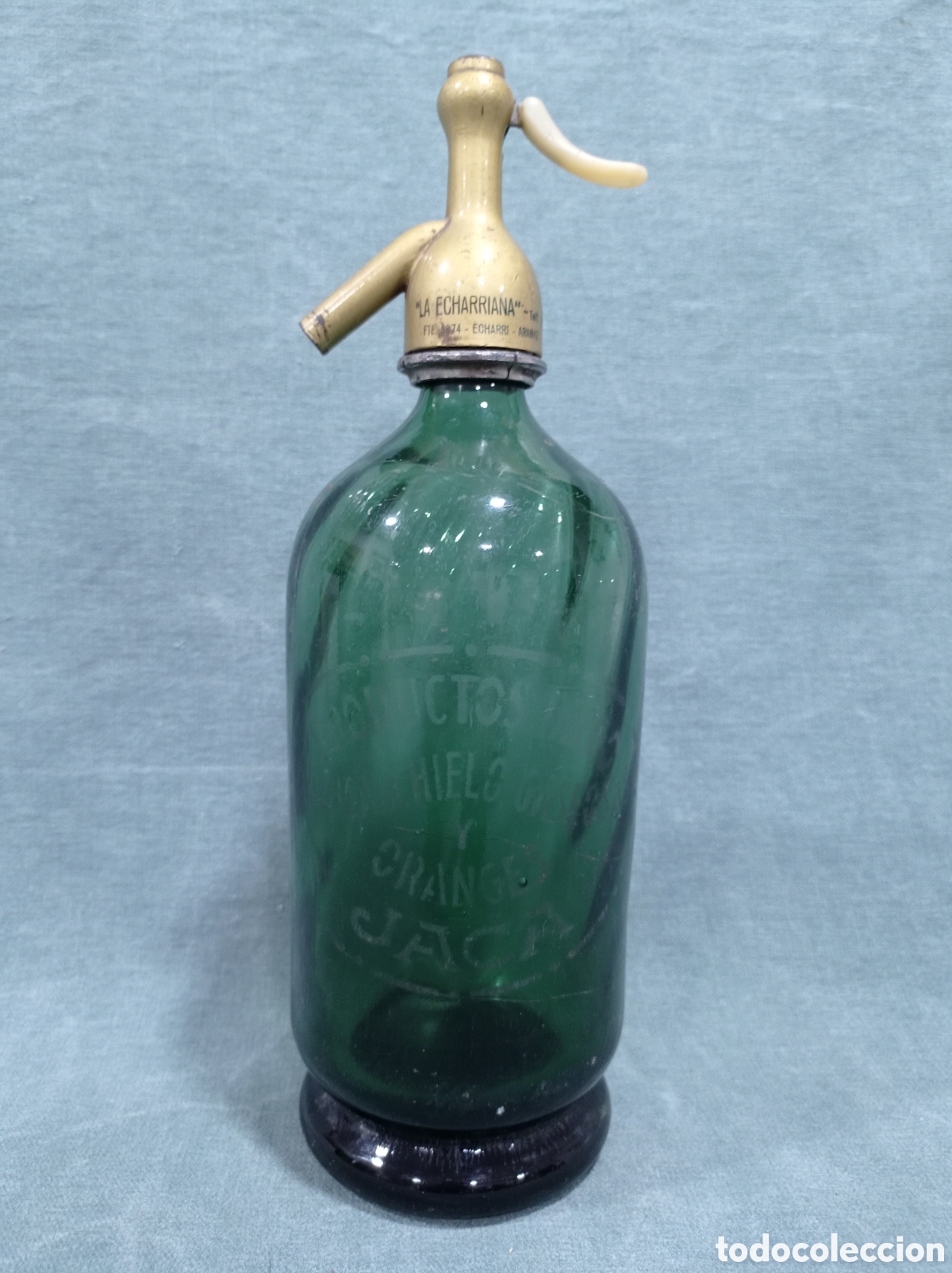 Otras Botellas y Bebidas Antiguas de colecci&oacute;n: SIF&Oacute;N PRODUCTOS DIEGO - F&Aacute;BRICA DE HIELO, GASEOSAS Y ORANGES - JACA - HUESCA