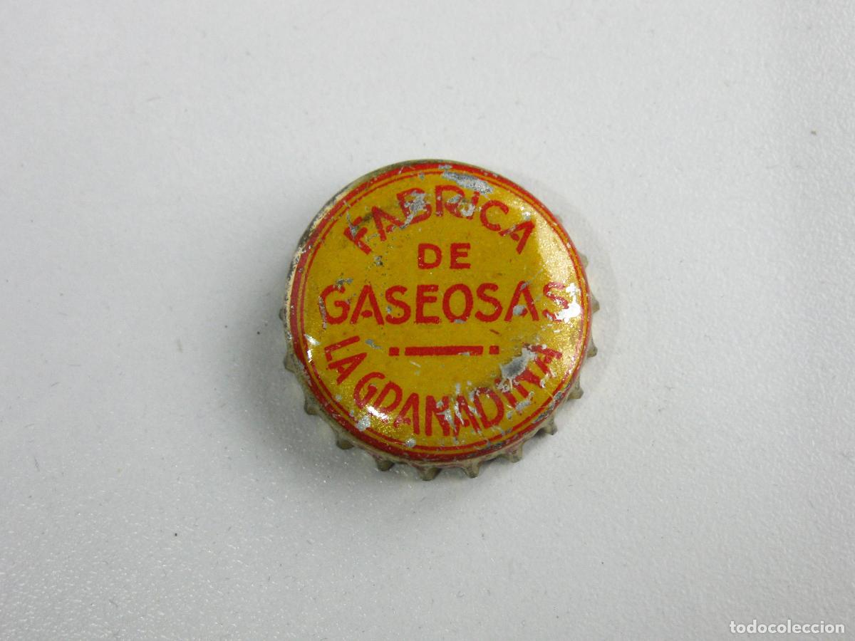 Otras Botellas y Bebidas Antiguas de colecci&oacute;n: CHAPA CORONA ANTIGUA DE GASEOSAS LA GRANADINA - GASEOSA - TRASERA DE CORCHO