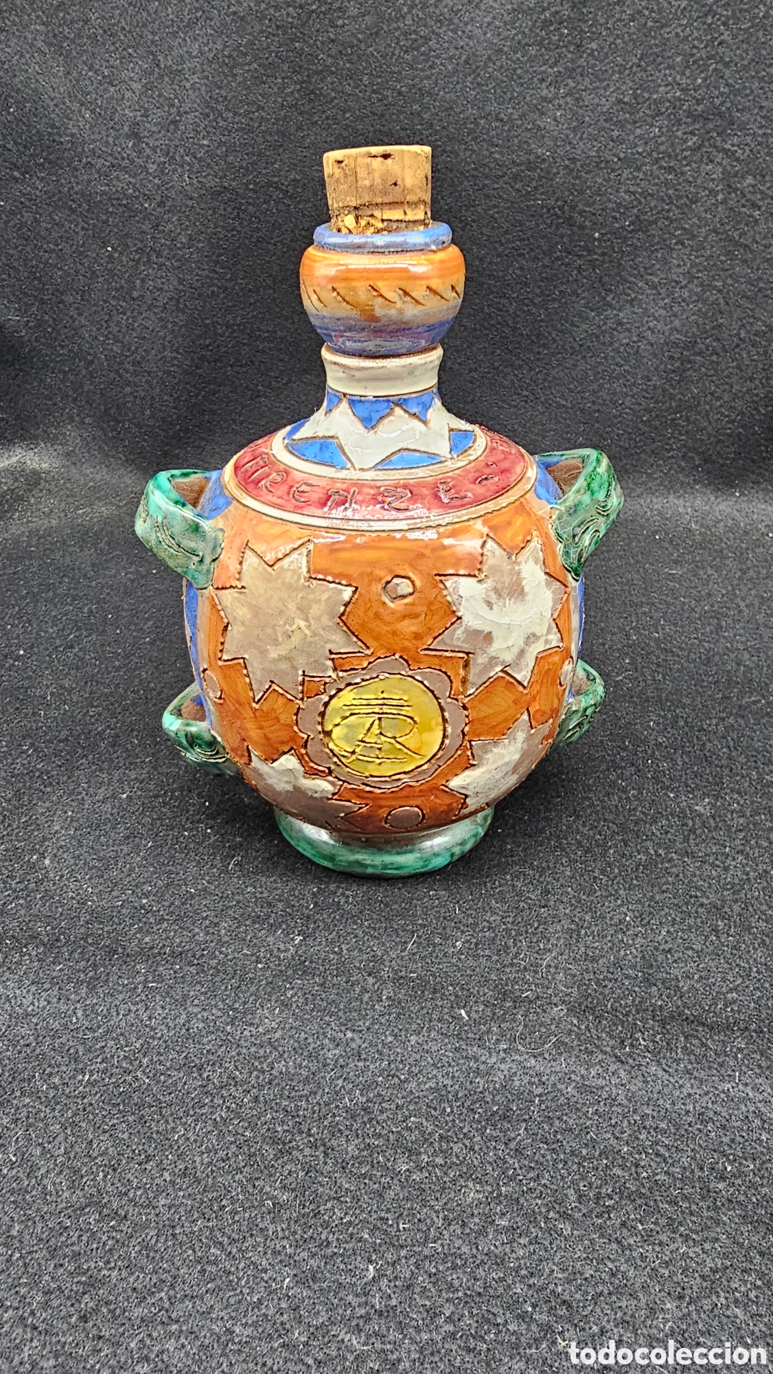 Otras Botellas y Bebidas Antiguas de colecci&oacute;n: Antigua licorera de cer&aacute;mica italiana