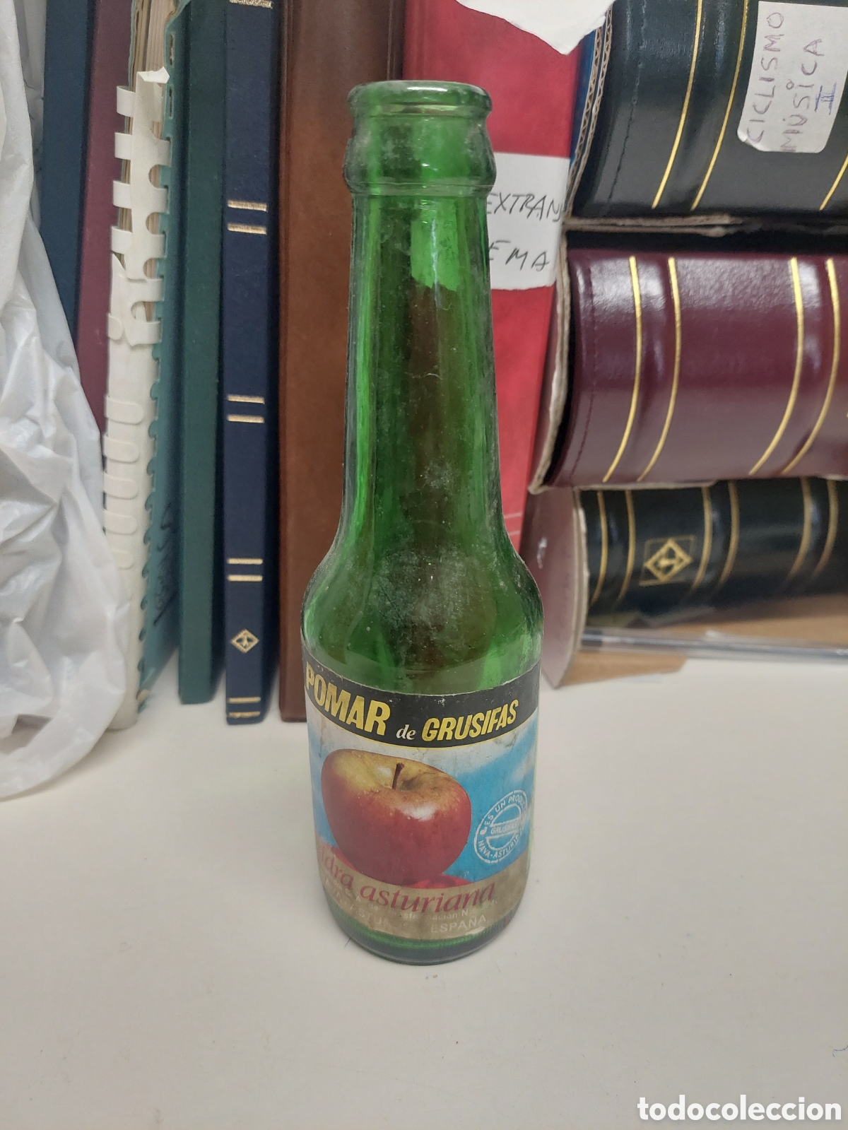 Otras Botellas y Bebidas Antiguas de colecci&oacute;n: POMAR CRUFICAS NAVA SIDRA DE ASTURIAS BOTELLA VINTAGE