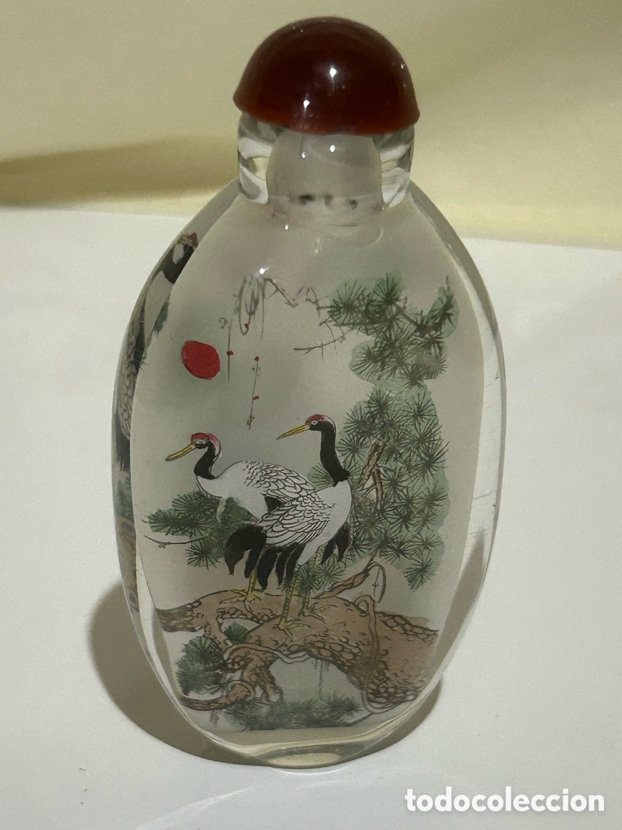 Otras Botellas y Bebidas Antiguas de colecci&oacute;n: Antigua botella de rape polvo de tabaco vac&iacute;a