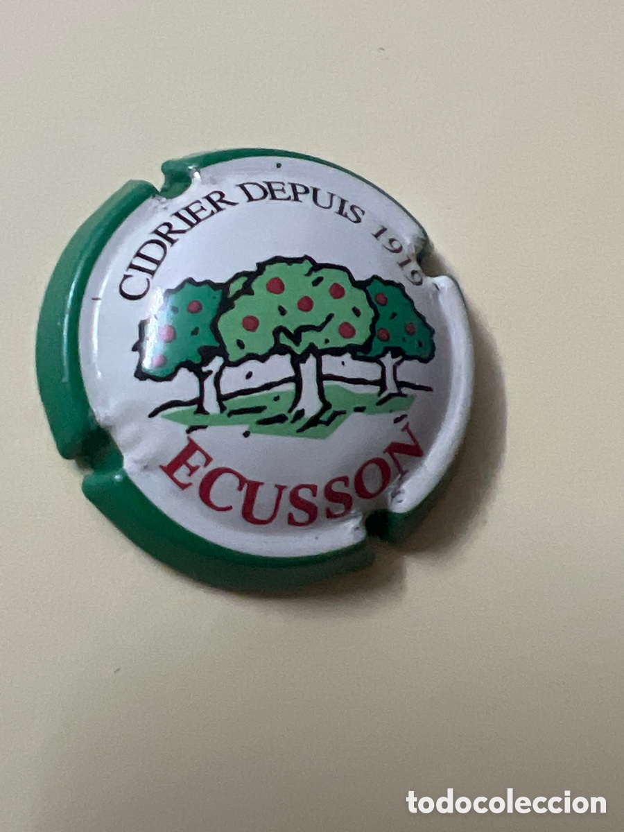 Otras Botellas y Bebidas Antiguas de colecci&oacute;n: TAPON CORONA - CHAPA DE CERVEZA - PETITE CAPSULE CIDRE ECUSSON / Cidrier depuis 1919 -MUSELET