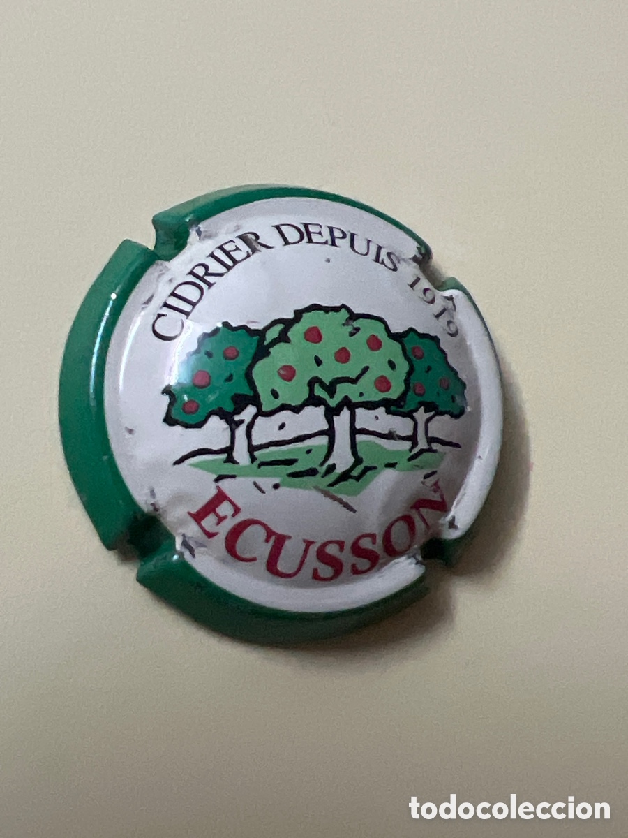 Otras Botellas y Bebidas Antiguas de colecci&oacute;n: T4/X10/F4. CHAPA DE CERVEZA - PETITE CAPSULE CIDRE ECUSSON / Cidrier depuis 1919 -MUSELET