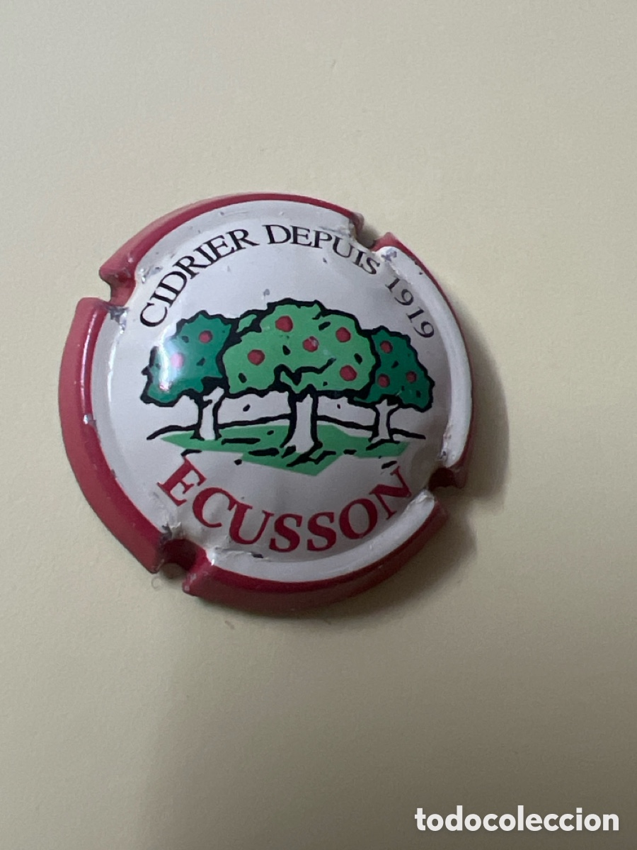 Otras Botellas y Bebidas Antiguas de colecci&oacute;n: T4/X10/F6. CHAPA DE CERVEZA - PETITE CAPSULE CIDRE ECUSSON / Cidrier depuis 1919 -MUSELET