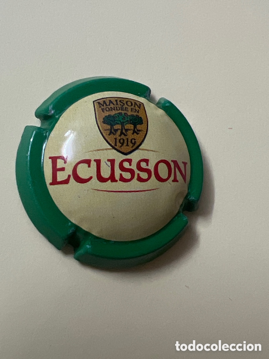 Otras Botellas y Bebidas Antiguas de colecci&oacute;n: T4/X10/G3. CHAPA DE CERVEZA - PETITE CAPSULE CIDRE ECUSSON / Cidrier depuis 1919 -MUSELET