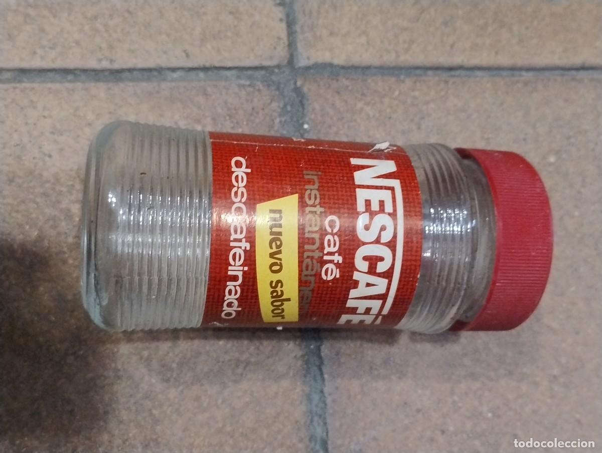 Otras Botellas y Bebidas Antiguas de colecci&oacute;n: ANTIGUO BOTE TARRO DE NESCAFE CAFE DESCAFEINADO, ETIQUETA DE PAPEL NUEVO SABOR.