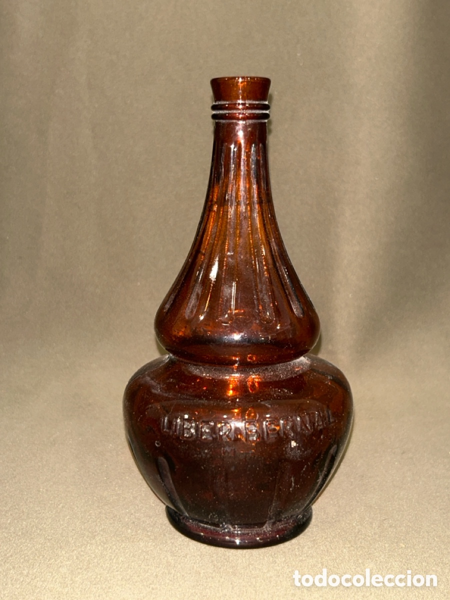 Collectionnisme d'Autres Bouteilles et Boissons : ANTIGUA BOTELLA DE LICOR LIBER BERNAL EL PALMAR (MURCIA)