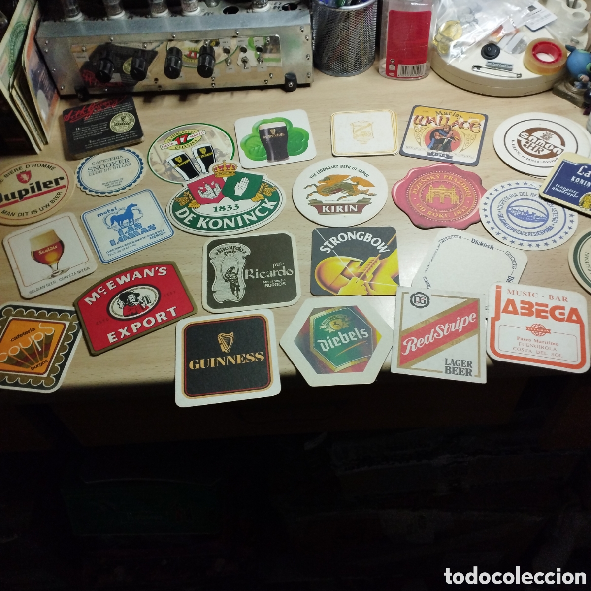 Otras Botellas y Bebidas Antiguas de colecci&oacute;n: Lote x25. Posavasos cervezas y locales, ver fotos