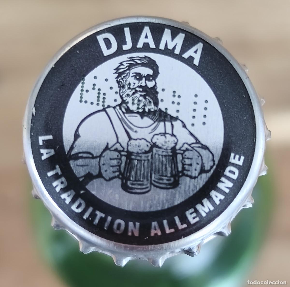 Otras Botellas y Bebidas Antiguas de colecci&oacute;n: BOTELLA VACIA CON ETIQUETAS Y CHAPA TAPON CORONA - DJAMA PANACHE - Africa TOGO