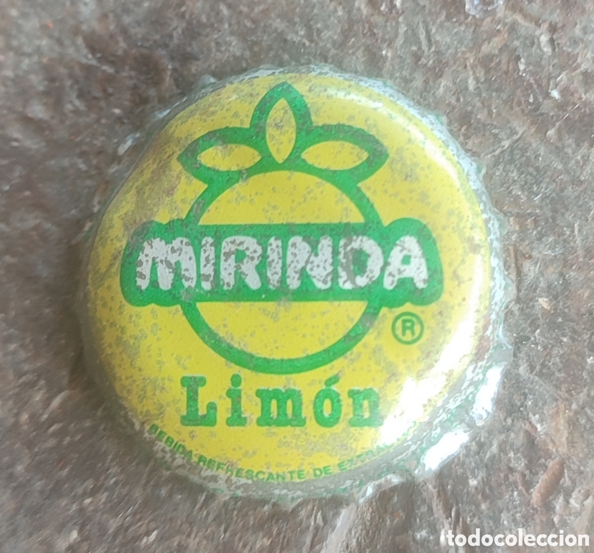 Otras Botellas y Bebidas Antiguas de colecci&oacute;n: Antiguo tap&oacute;n chapa corona de refrescos Mirinda lim&oacute;n. Ver fotos