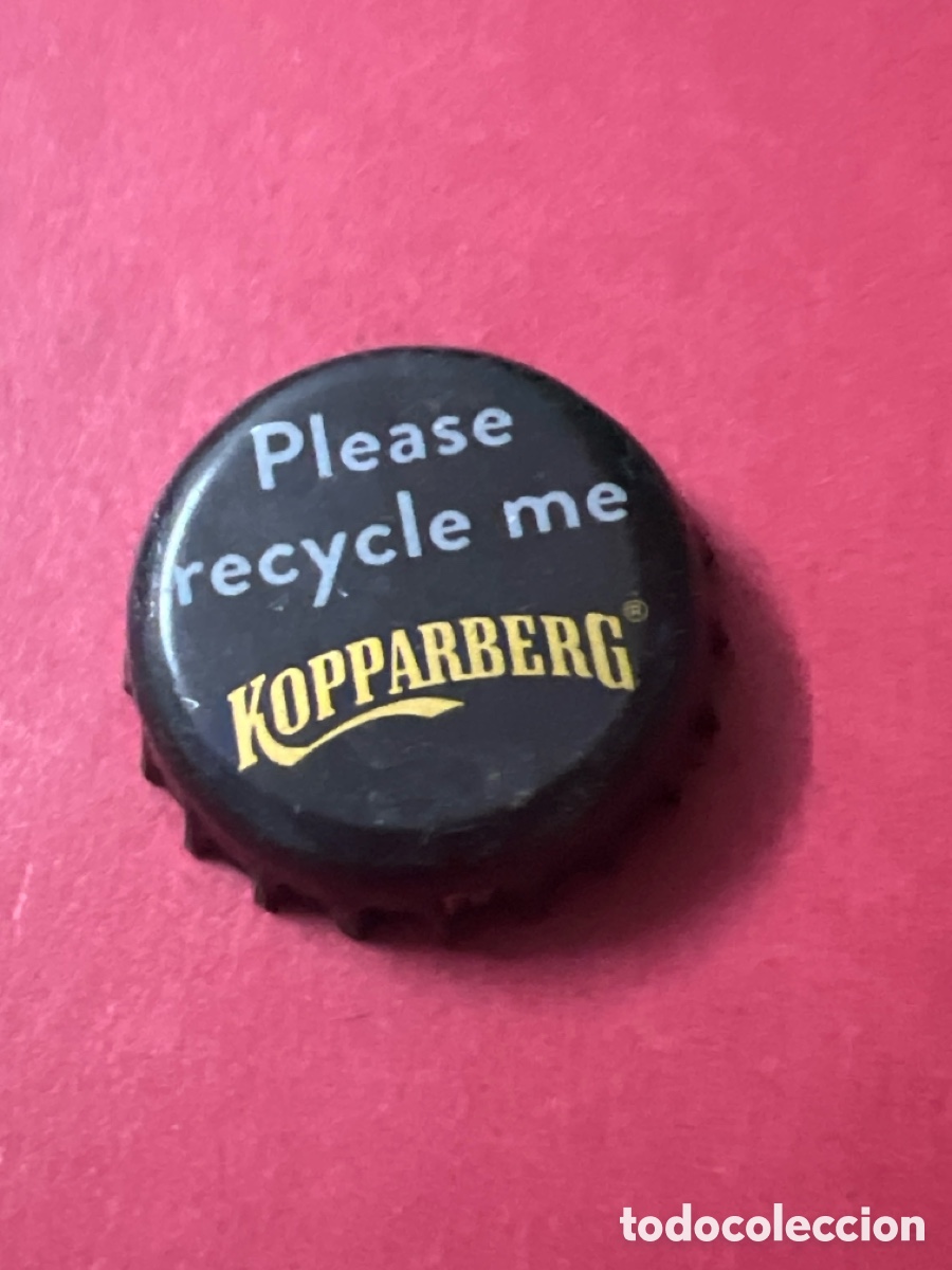 Otras Botellas y Bebidas Antiguas de colecci&oacute;n: T4/X15/M1. chapa tap&oacute;n corona de sidra kopparberg, please recycle me
