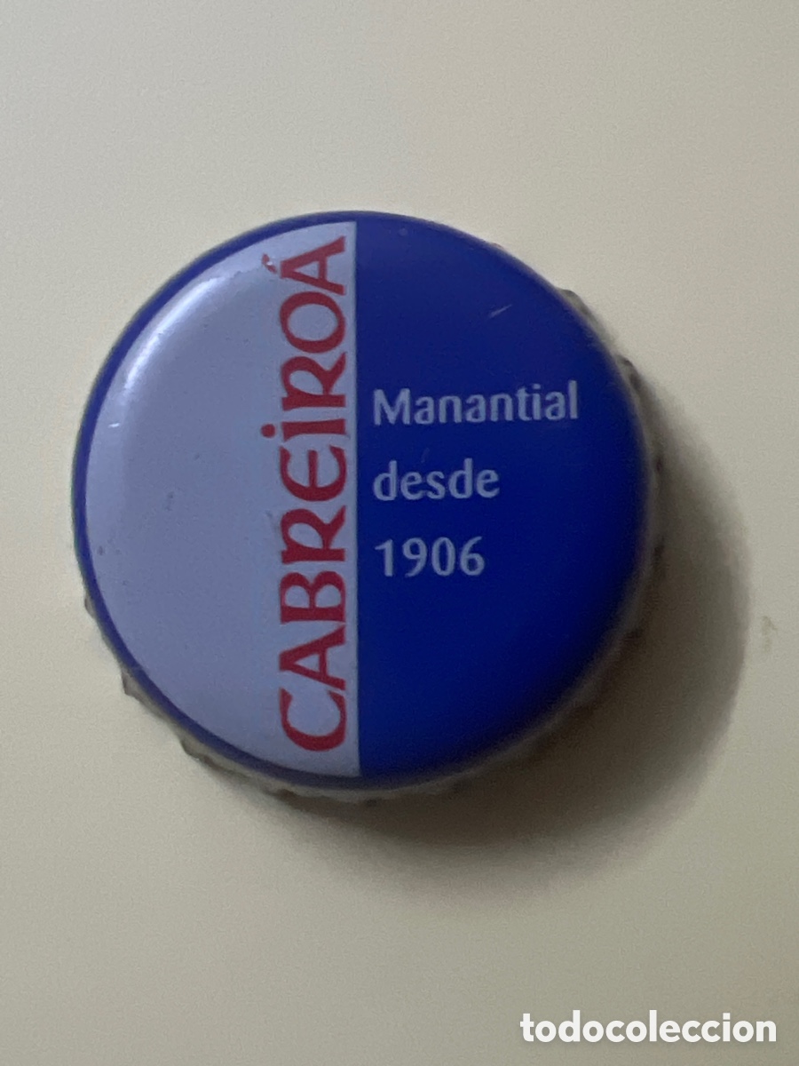Otras Botellas y Bebidas Antiguas de colecci&oacute;n: T4/X16/H5. CHAPA CORONA AGUA CABREIRO&Aacute;.