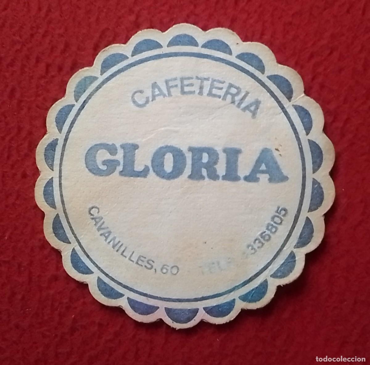 Otras Botellas y Bebidas Antiguas de colecci&oacute;n: ANTIGUO POSAVASOS OLD COASTER MAT CAFETER&Iacute;A GLORIA CALLE CAVANILLES, MADRID ?..VER FOTOS...