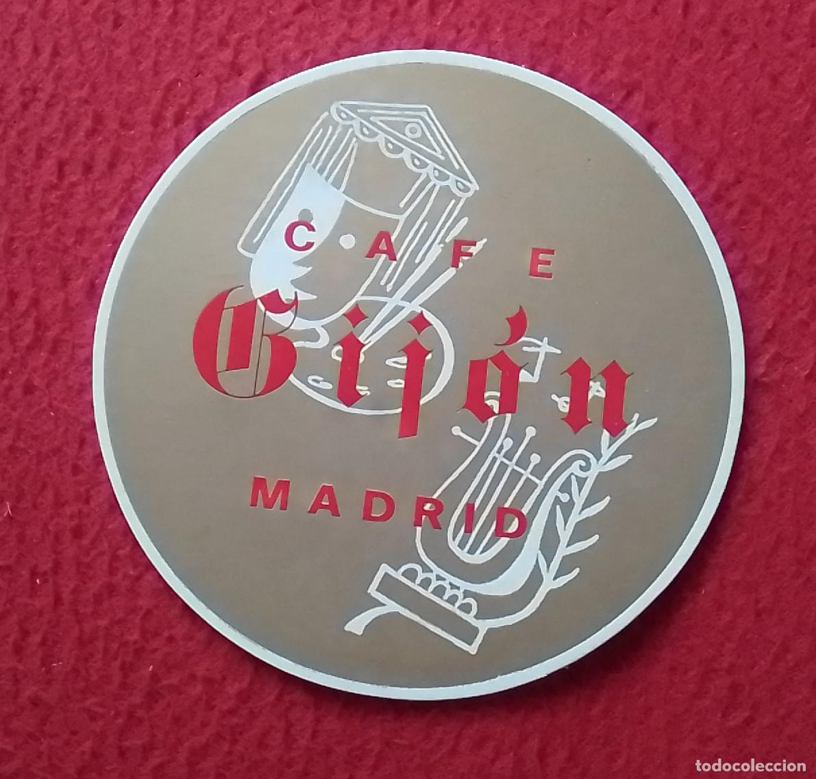 Otras Botellas y Bebidas Antiguas de colecci&oacute;n: ANTIGUO POSAVASOS OLD COASTER MAT CAF&Eacute; GIJ&Oacute;N DE MADRID SPAIN ESPAGNE SPANIEN SPAGNA..VER FOTOS....