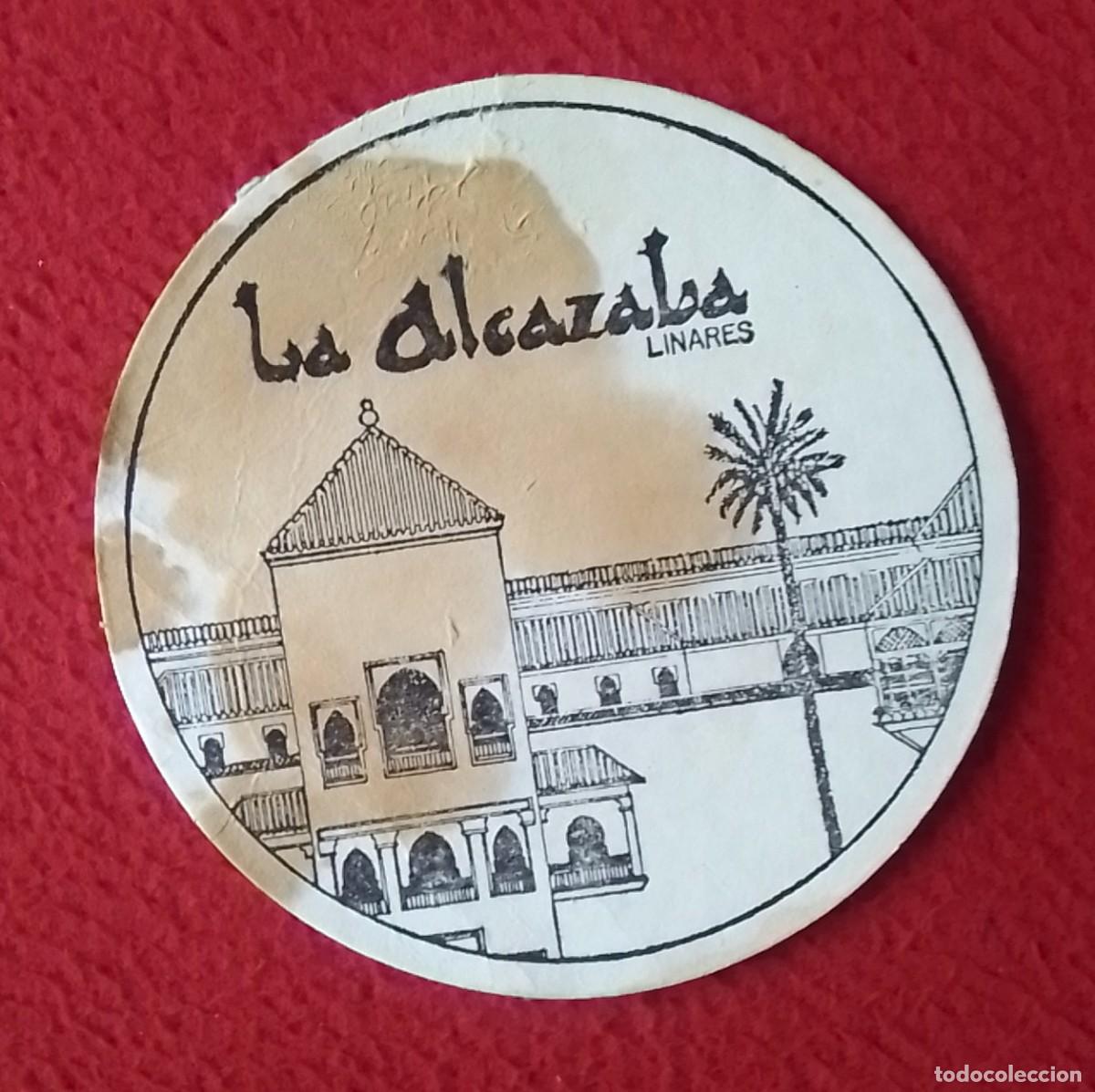 Otras Botellas y Bebidas Antiguas de colecci&oacute;n: ANTIGUO POSAVASOS OLD COASTER MAT LA ALCAZABA LINARES JA&Eacute;N ANDALUC&Iacute;A SPAIN ESPAGNE SPANIEN SPAGNA...