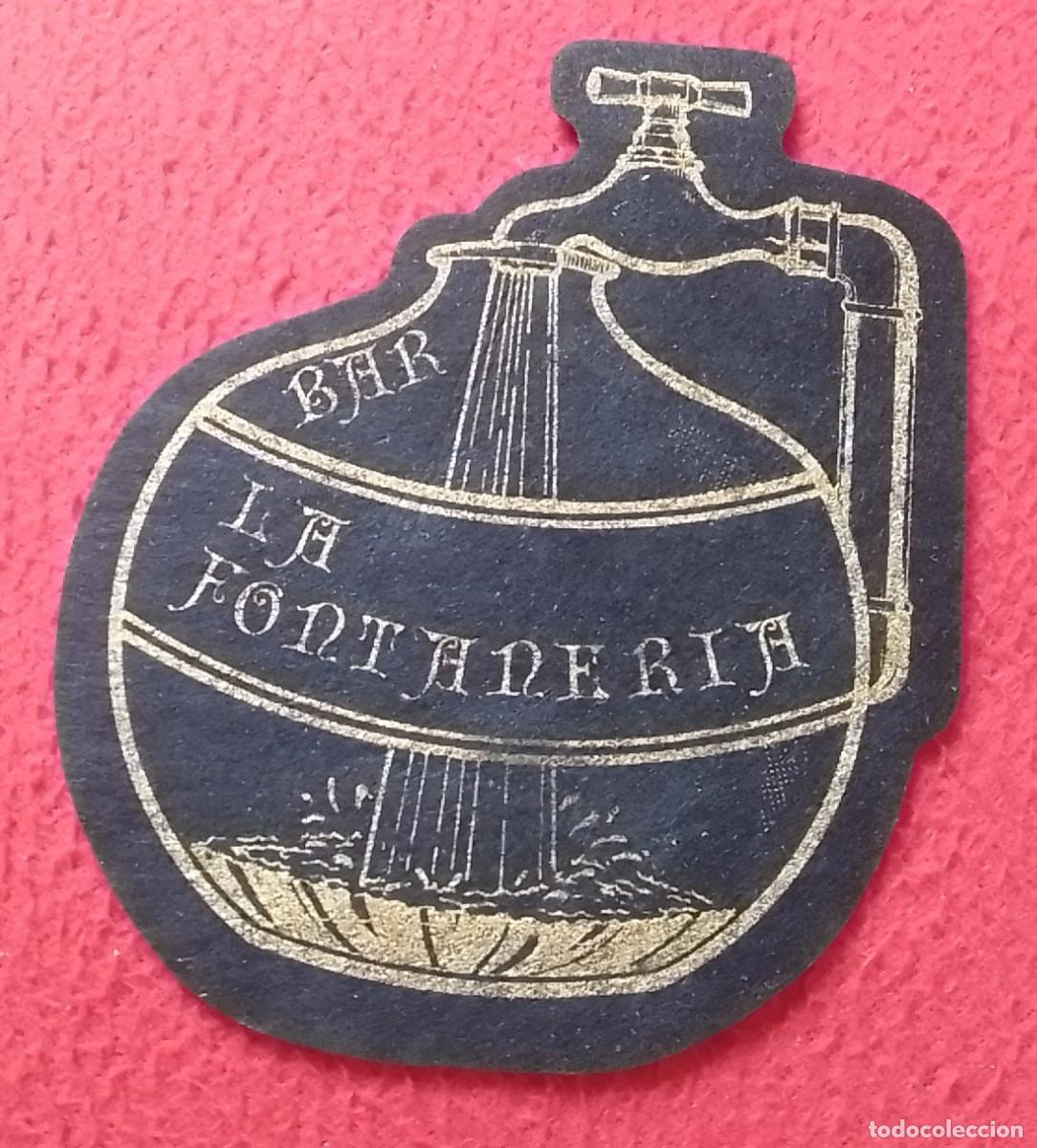 Otras Botellas y Bebidas Antiguas de colecci&oacute;n: ANTIGUO POSAVASOS OLD COASTER MAT BAR LA FONTANER&Iacute;A &iquest; MADRID ? EN ESPUMA ABSORBENTE O SIMILAR...