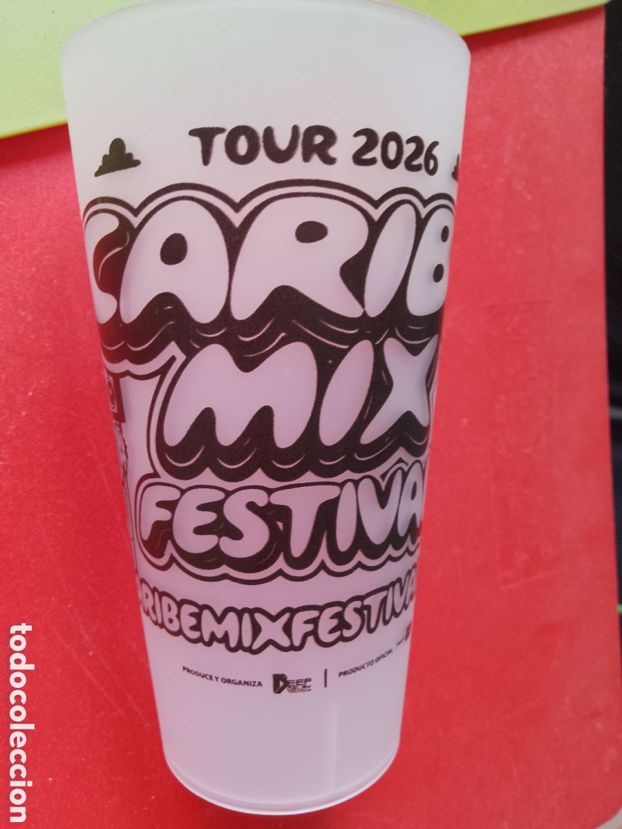 Otras Botellas y Bebidas Antiguas de colecci&oacute;n: CARIBE MIX FESTIVAL 2026 . VASO OFICIAL