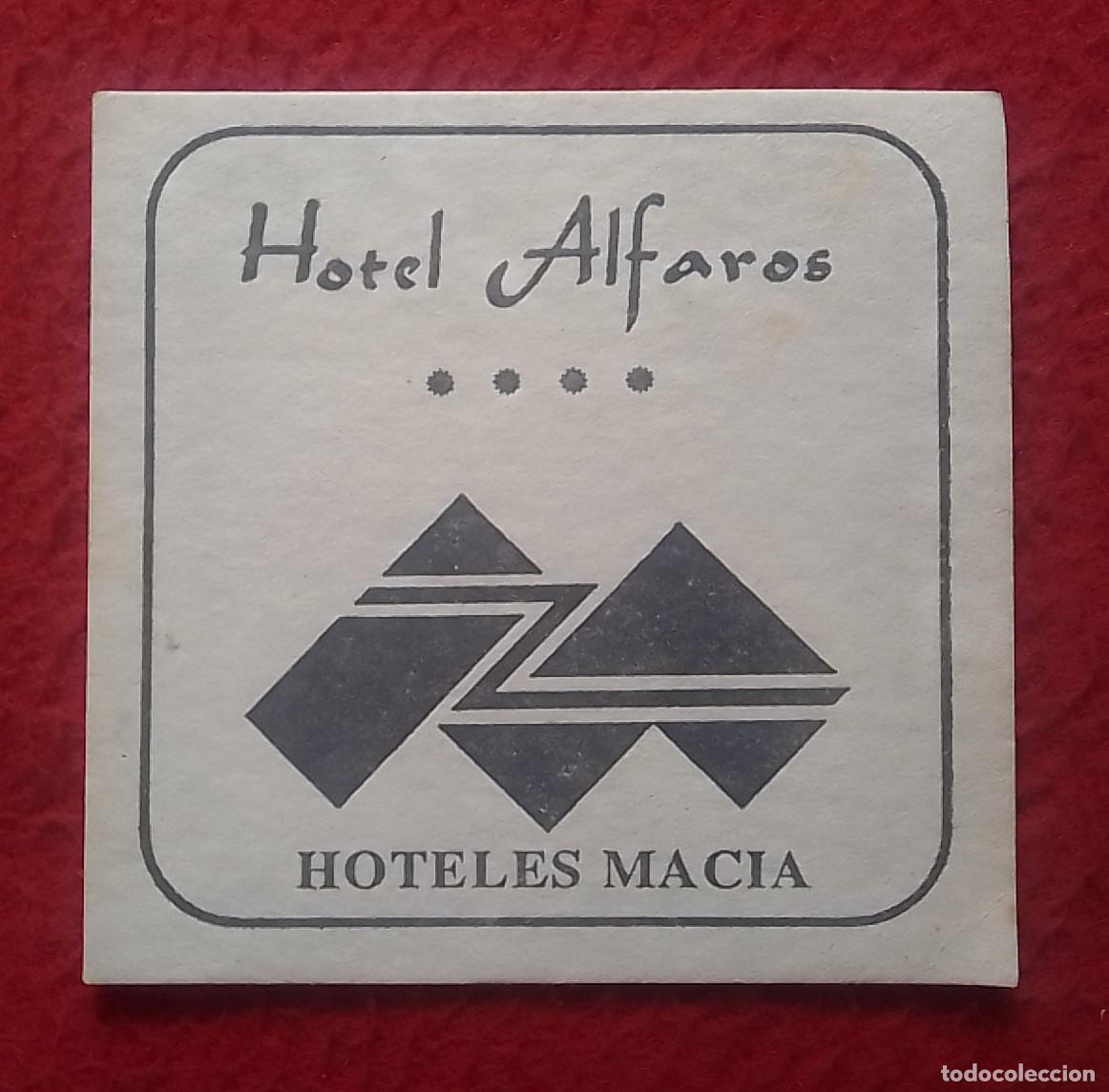 Otras Botellas y Bebidas Antiguas de colecci&oacute;n: ANTIGUO POSAVASOS OLD COASTER MAT HOTEL ALFAROS HOTELES MACIA, VER FOTOS Y DESCRIPCI&Oacute;N...