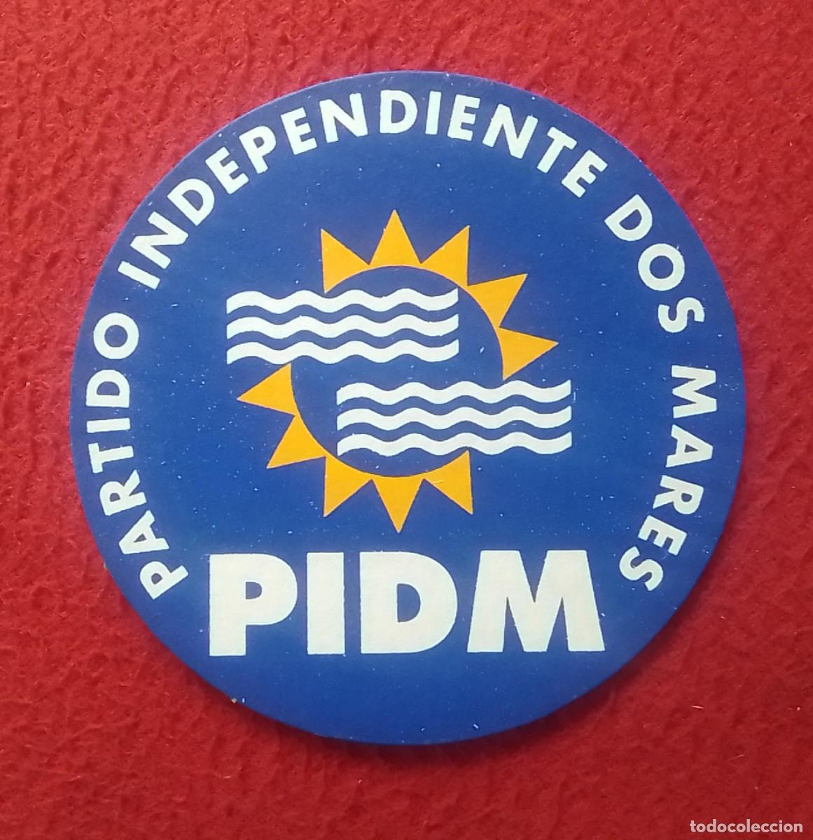 Otras Botellas y Bebidas Antiguas de colecci&oacute;n: ANTIGUO POSAVASOS OLD COASTER MAT PARTIDO INDEPENDIENTE DOS MARES PIDM &iquest;MURCIA? &iquest; PARTIDO POL&Iacute;TICO ?