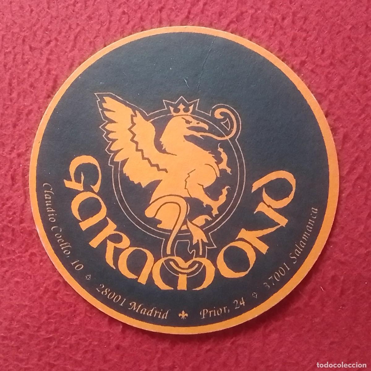 Otras Botellas y Bebidas Antiguas de colecci&oacute;n: POSAVASOS OLD COASTER MAT GARAMOND CALLE CALUDIO COELLO DE MADRID Y PRIOR SALAMANCA..BAR ? PUB ?...