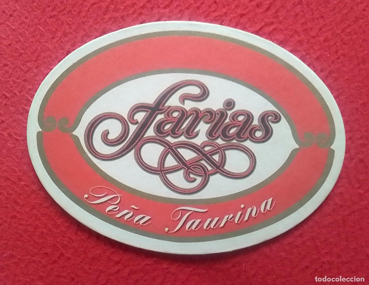 Otras Botellas y Bebidas Antiguas de colecci&oacute;n: POSAVASOS COASTER MAT FARIAS PE&Ntilde;A TAURINA A&Ntilde;O 1998 FERIA MUNDIAL DEL TORO SEVILLA TOROS..COPA Y PURO