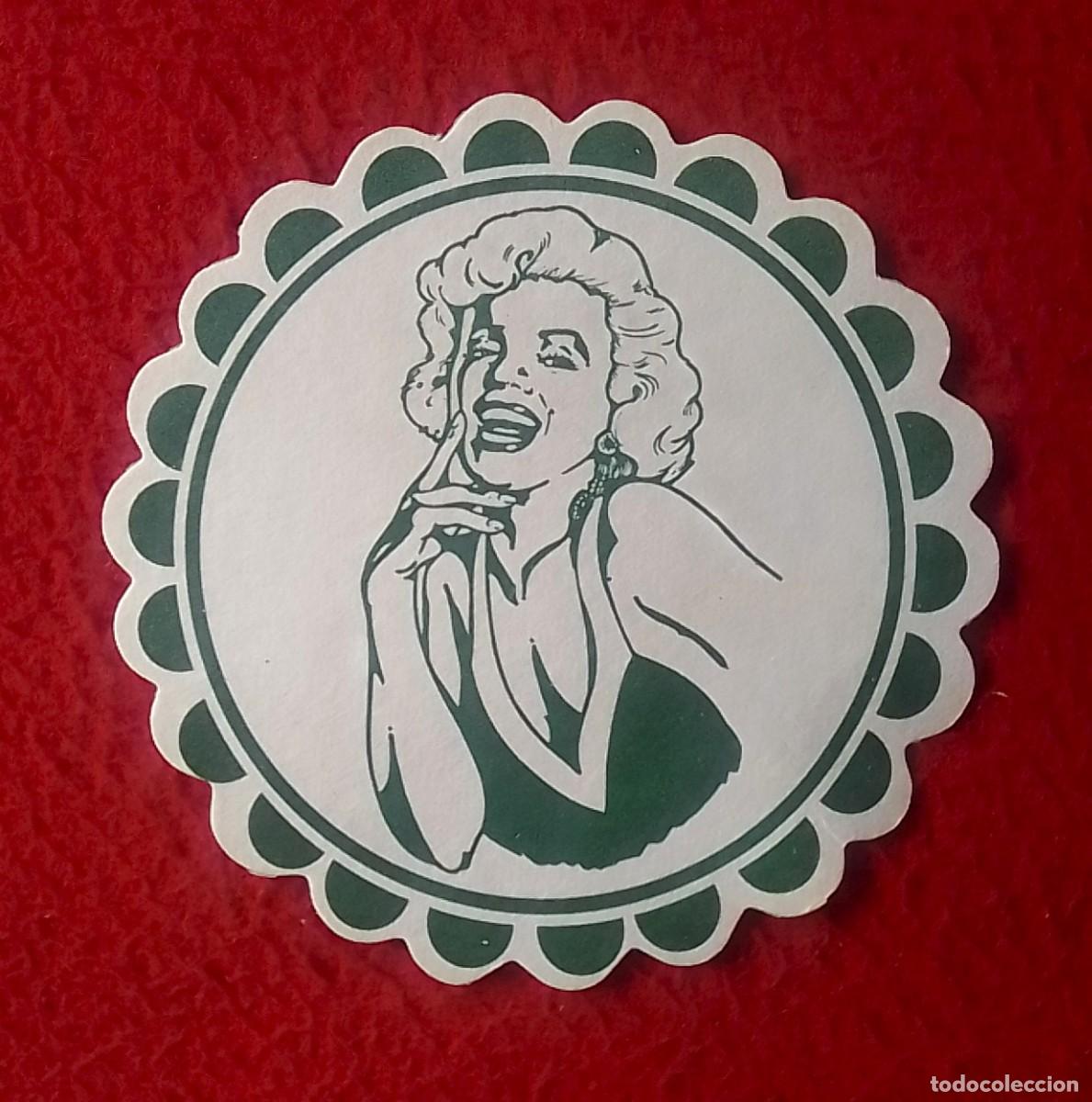 Otras Botellas y Bebidas Antiguas de colecci&oacute;n: POSAVASOS COASTER MAT MARILYN MONROE NORMA JEANE..ACTRIZ DE CINE ACTRESS ARTISTA ATRICCE ACTRICE...