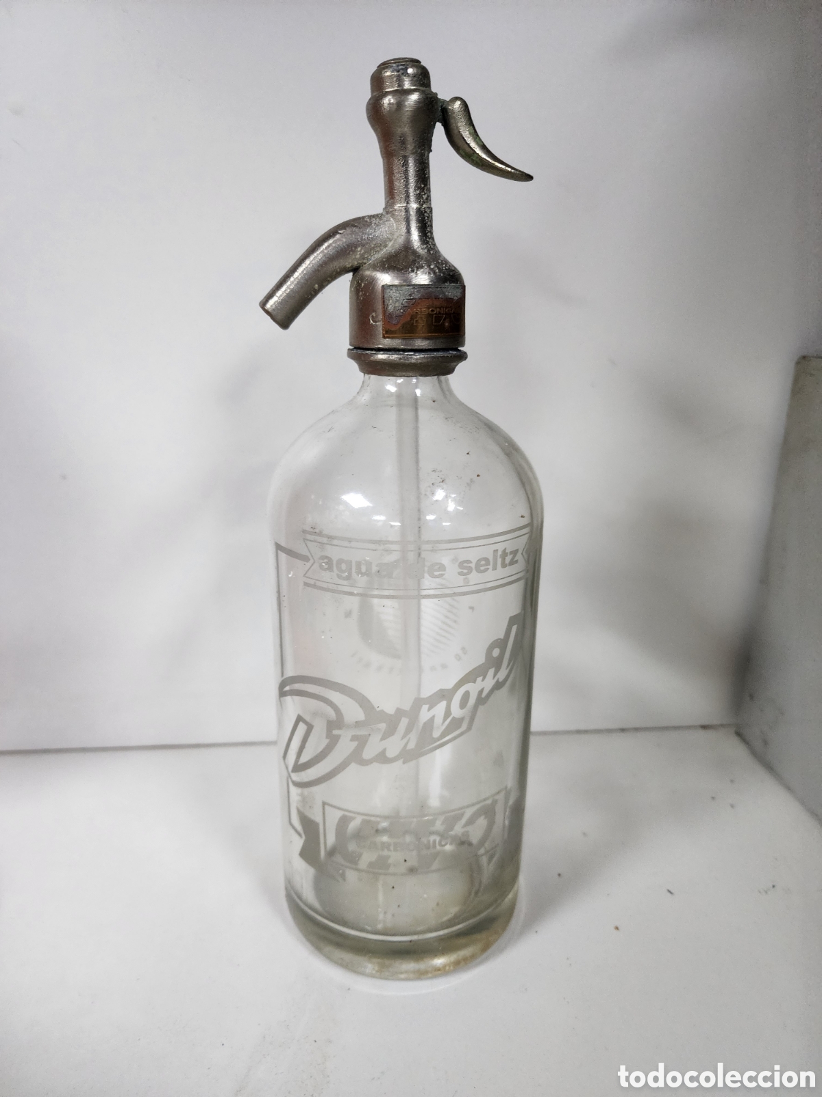 Otras Botellas y Bebidas Antiguas de colecci&oacute;n: Botella sif&oacute;n dungil 50 aniversario