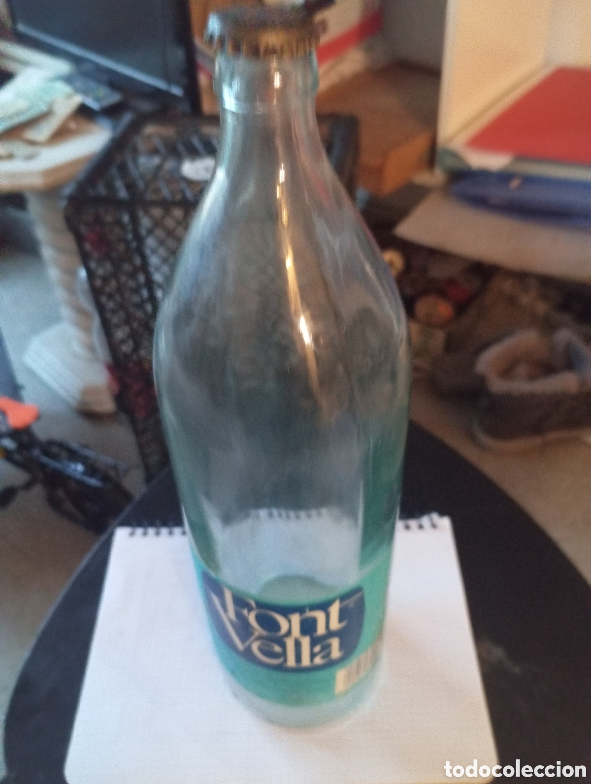 Otras Botellas y Bebidas Antiguas de colecci&oacute;n: Botella agua Font Vella de 2 litros de cristal con tap&oacute;n original a&ntilde;os 70/80 coleccionistas