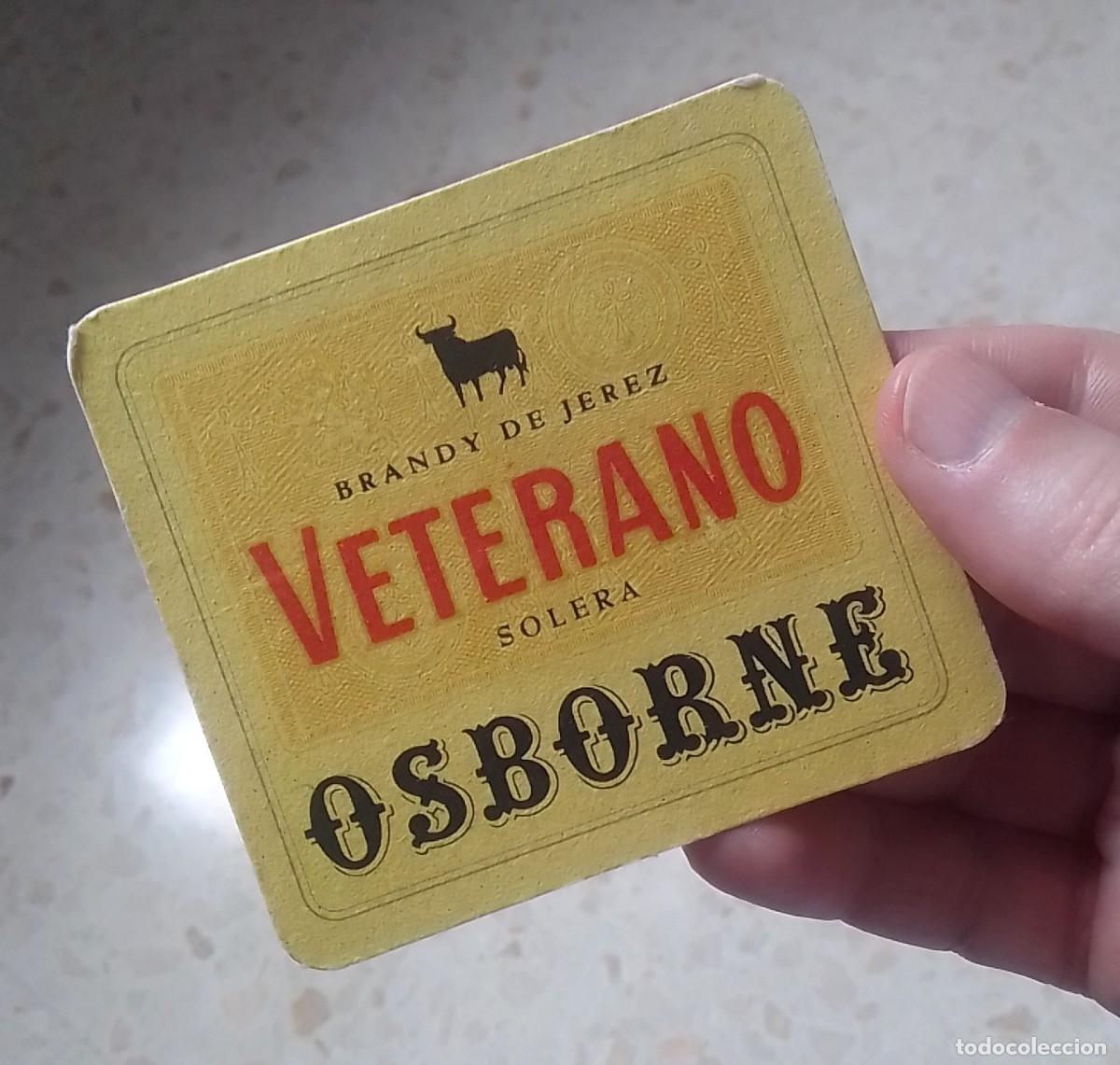 Otras Botellas y Bebidas Antiguas de colecci&oacute;n: ANTIGUO POSAVASOS COASTER MAT BRANDY DE JEREZ VETERANO SOLERA OSBORNE, IDEAL COLECCI&Oacute;N, TORO...