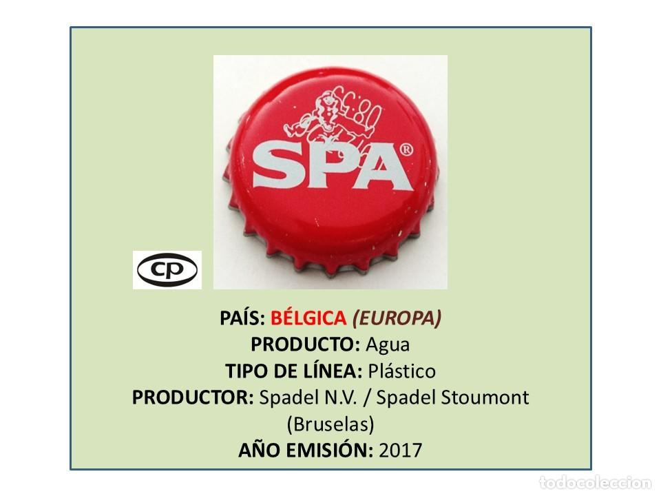 Otras Botellas y Bebidas Antiguas de colecci&oacute;n: TAPON CORONA CAPSULA CHAPA AGUA SPA (B&Eacute;LGICA)