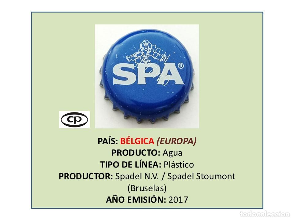 Otras Botellas y Bebidas Antiguas de colecci&oacute;n: TAPON CORONA CAPSULA CHAPA AGUA SPA (B&Eacute;LGICA)