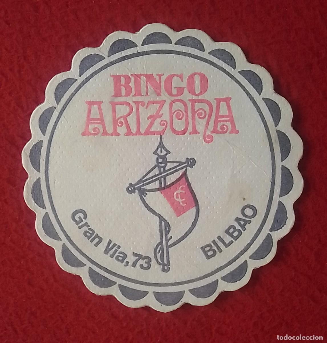 Otras Botellas y Bebidas Antiguas de colecci&oacute;n: ANTIGUO POSAVASOS OLD COASTER MAT BINGO ARIZONA GRAN VIA DE BILBAO VIZCAYA EUSKADI PA&Iacute;S VASCO...