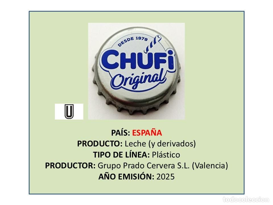 Otras Botellas y Bebidas Antiguas de colecci&oacute;n: TAPON CORONA CAPSULA CHAPA HORCHATA CHUFI ORIGINAL (ESPA&Ntilde;A)