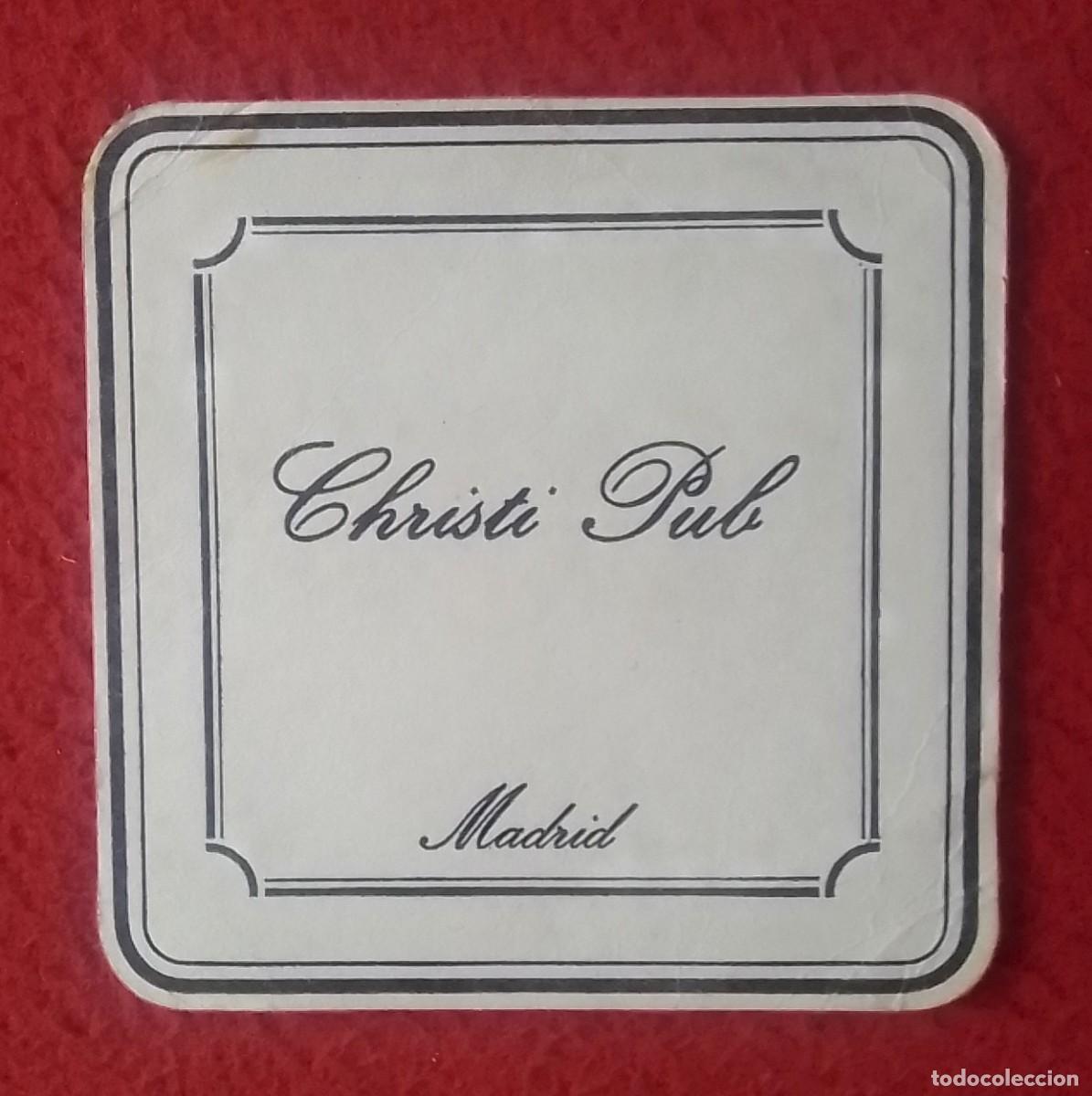 Otras Botellas y Bebidas Antiguas de colecci&oacute;n: ANTIGUO POSAVASOS OLD COASTER MAT CHRISTI PUB MADRID SPAIN ESPAGNE SPANIEN VER FOTOS Y DESCRIPCI&Oacute;N..