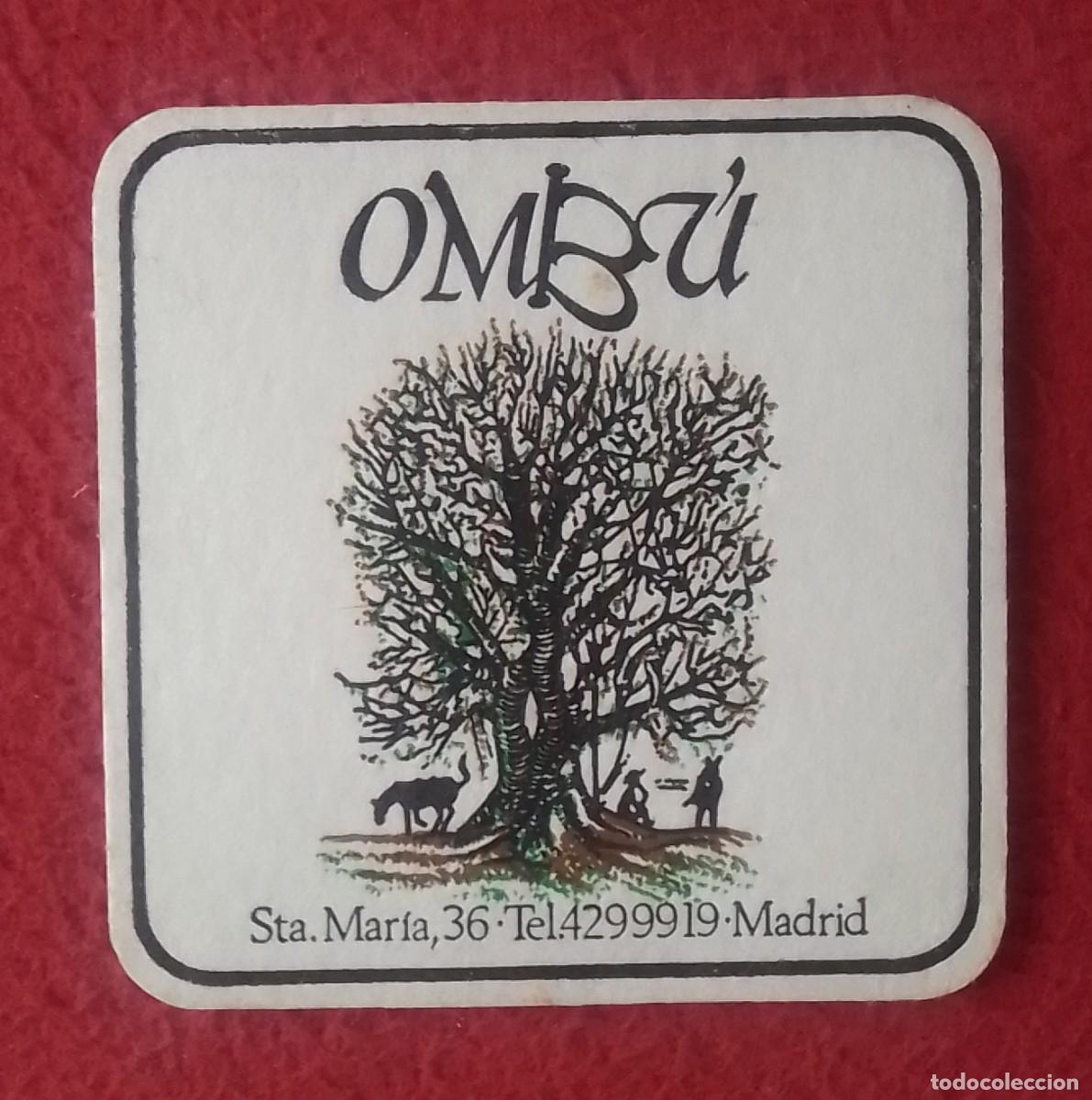 Otras Botellas y Bebidas Antiguas de colecci&oacute;n: ANTIGUO POSAVASOS OLD COASTER MAT OMB&Uacute; CALLE SANTA MAR&Iacute;A DE MADRID..BAR ? PUB ? DISCOTECA ? BO&Icirc;TE ?.