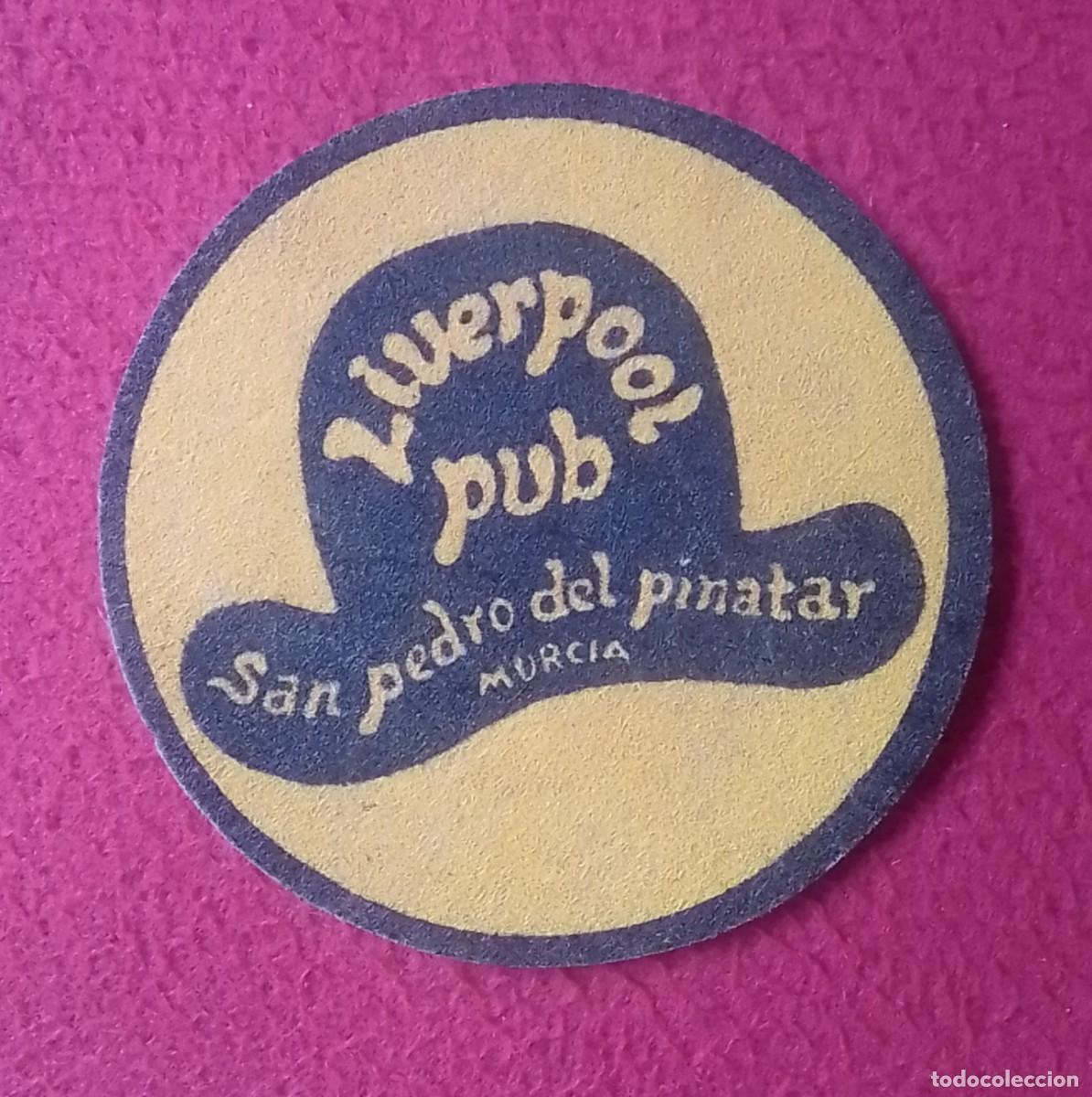 Otras Botellas y Bebidas Antiguas de colecci&oacute;n: ANTIGUO POSAVASOS OLD COASTER MAT LIVERPOOL PUB SAN PEDRO DEL PINATAR MURCIA SPAIN ESPAGNE VER FOTOS