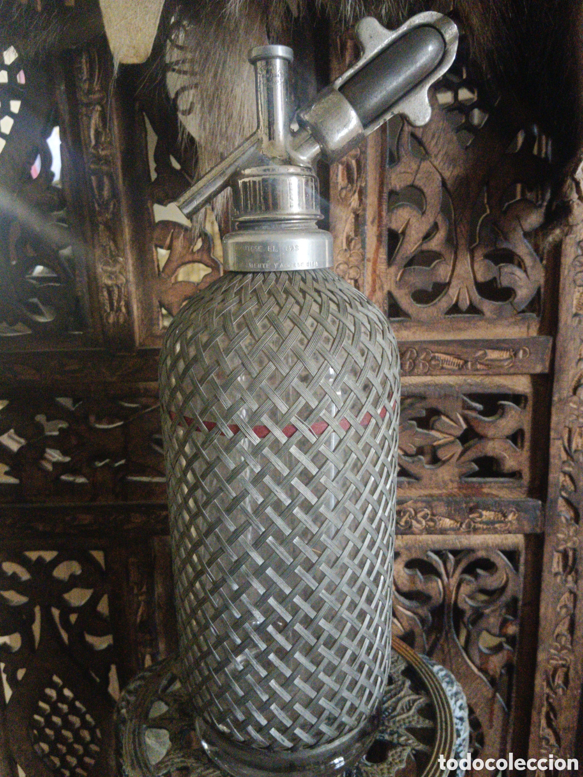 Otras Botellas y Bebidas Antiguas de colecci&oacute;n: Antiguo sif&oacute;n funciona